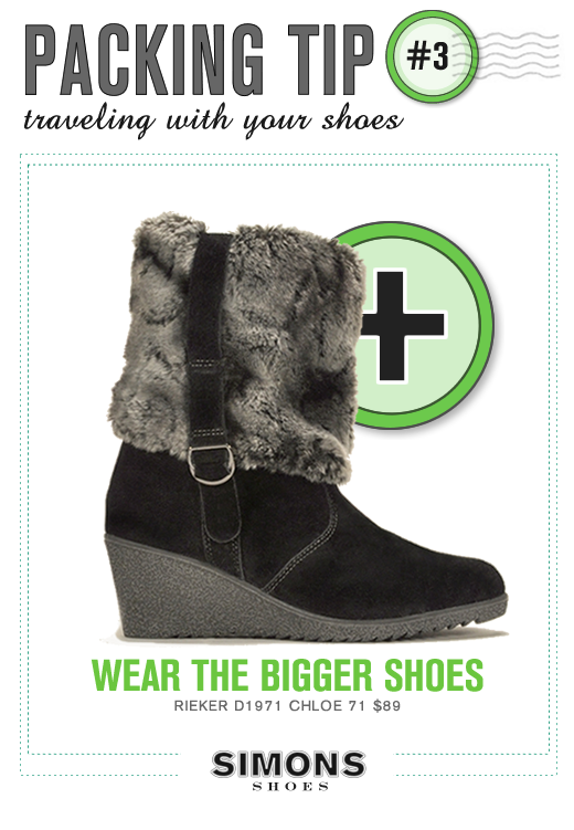 Traveling with your shoes : Tip #3