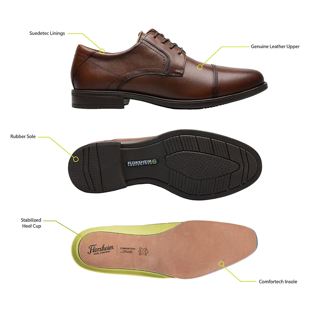 Florsheim Midtown Cap Toe Oxford Mens Shoes 