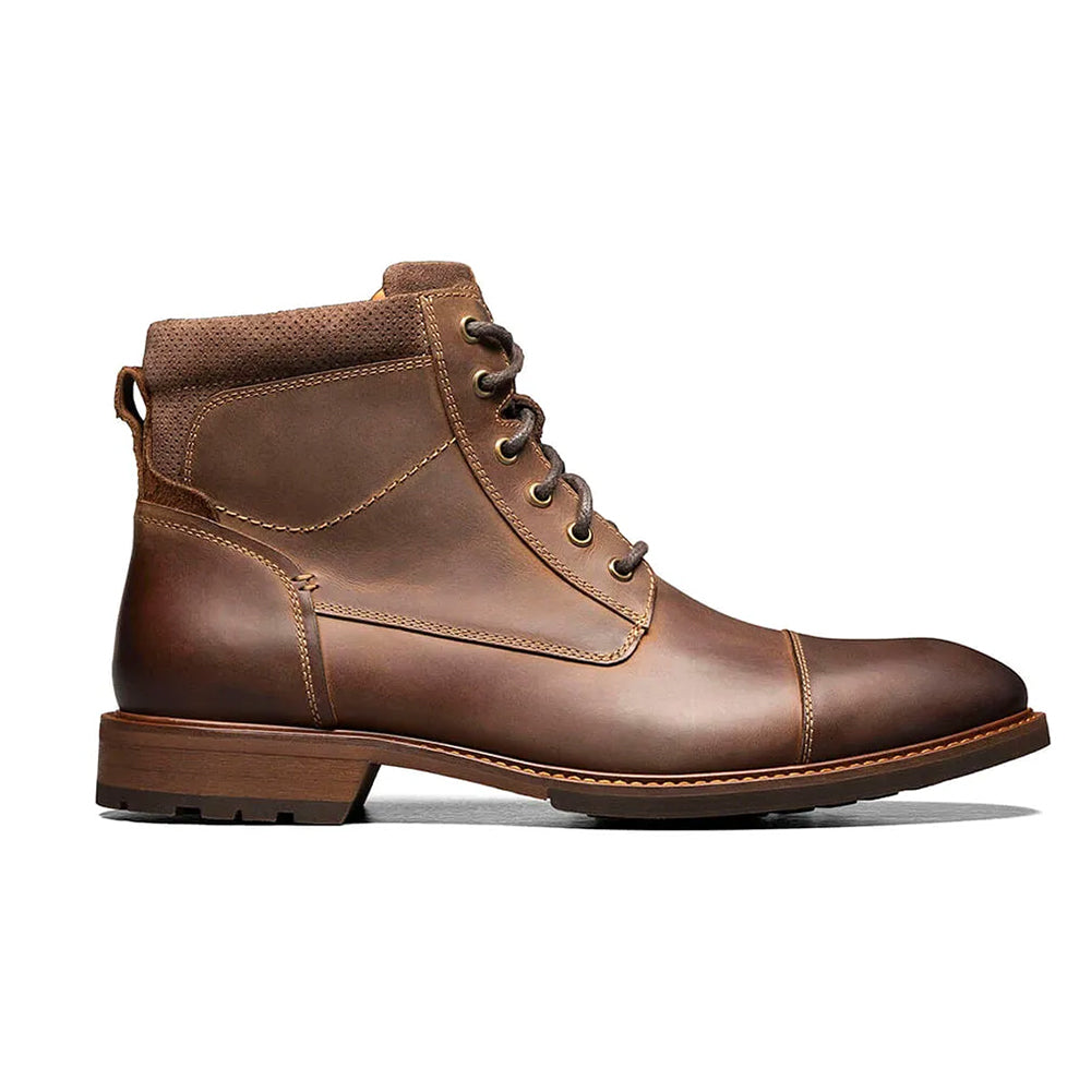 Florsheim Lodge Cap Toe Lace Boot Mens Shoes CrazyHorse