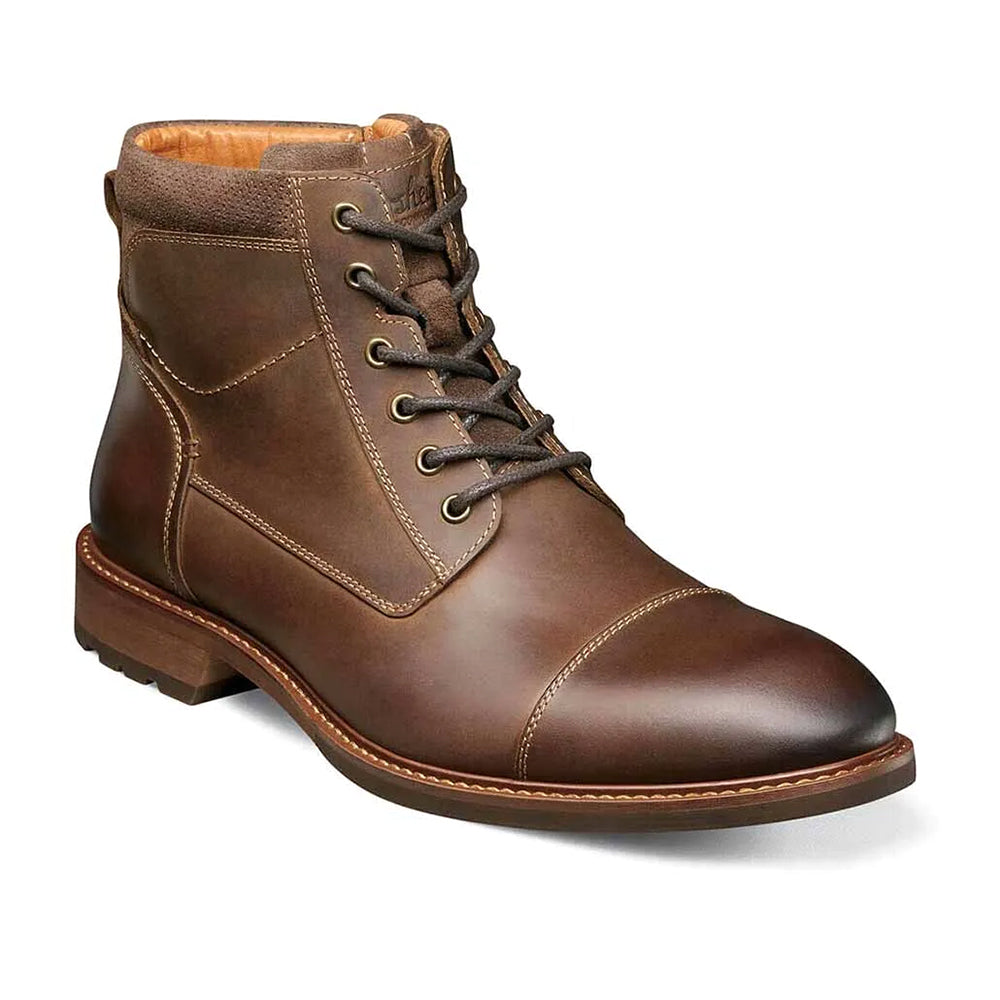 Florsheim Lodge Cap Toe Lace Boot Mens Shoes CrazyHorse
