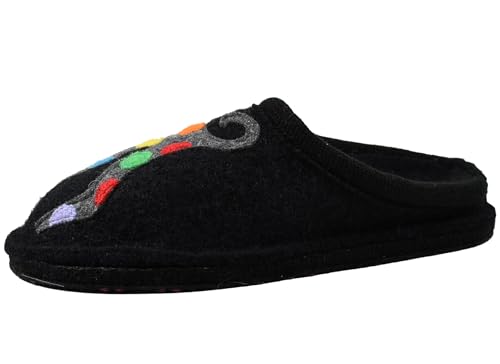 Haflinger Jack Slippers Womens Shoes Black