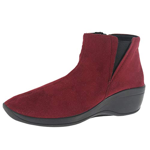 Arcopedico Luana Bootie Womens Shoes Burgundy Suede