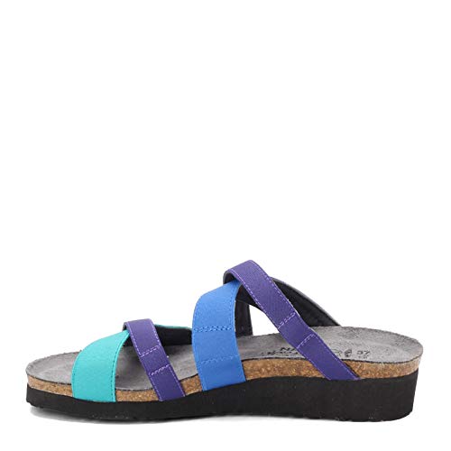 Naot Roxanna Sandal (4011) Womens Shoes Aqua/Royal Blue/Gloss Purple
