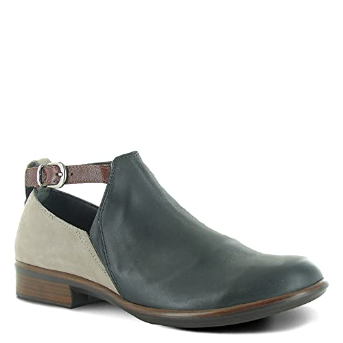 Naot Kamsin (26042) Womens Shoes Black Raven/Stone Nubuck/Luggage Brown