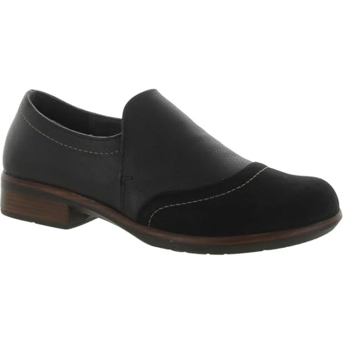 Naot Angin (26054) Womens Shoes Black Nubuck/Black Leather