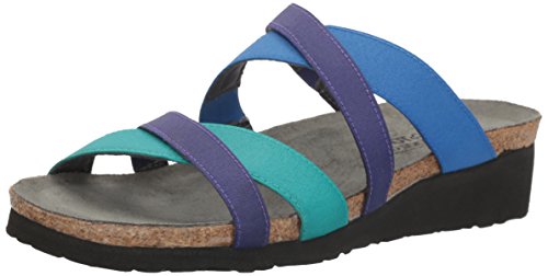 Naot Roxanna Sandal (4011) Womens Shoes Aqua/Royal Blue/Gloss Purple