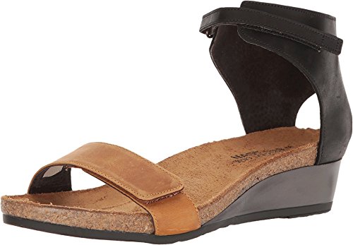 Naot Prophecy Sandal (5029) Womens Shoes Oily Dune Nubuck/Oily Coal Nubuck