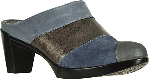 Naot Fortuna Backless Pump (14041) Womens Shoes Feathery Blue/Gray Shimmer/Midnight Blue/Shadow Gray