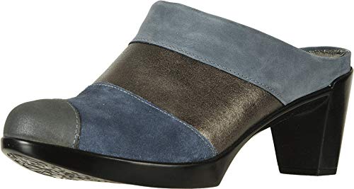 Naot Fortuna Backless Pump (14041) Womens Shoes Black Lace/Black Velvet/Metallic Road/Black Raven