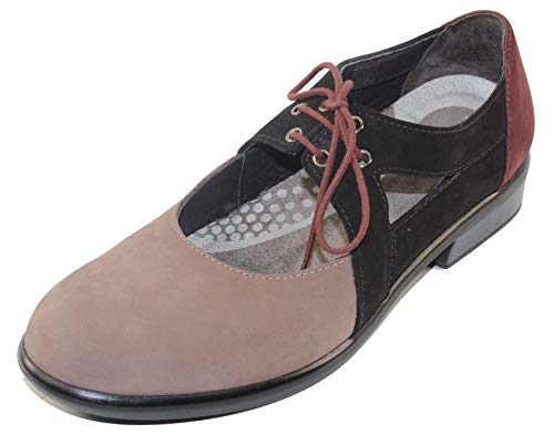 Naot Alisio Cutout Flat Womens Shoes Shiitake Black Velvet