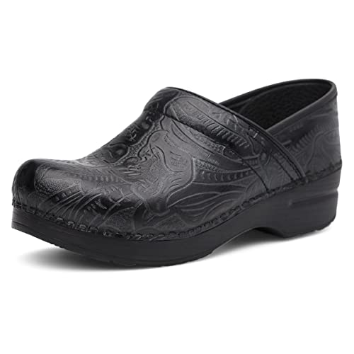 Dansko Professional Black Tooled Women's Womens Shoes Black Tooled