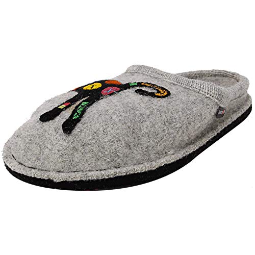 Haflinger Sassy Slippers Womens Shoes Silver Grey