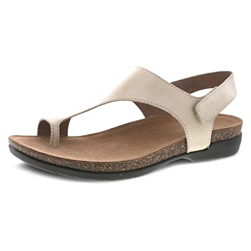 Dansko Reece T-Strap Slingback Sandal - Linen Womens Shoes Linen