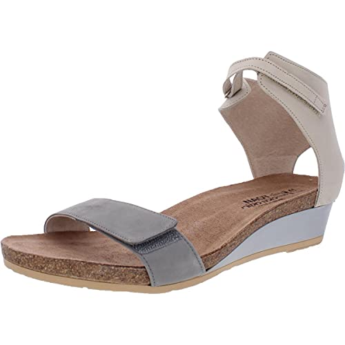 Naot Prophecy Sandal (5029) Womens Shoes Light Grey Nubuck/Beige Nubuck