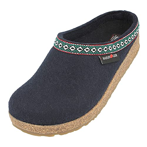 Haflinger GZ Slipper Unisex Womens Shoes Navy