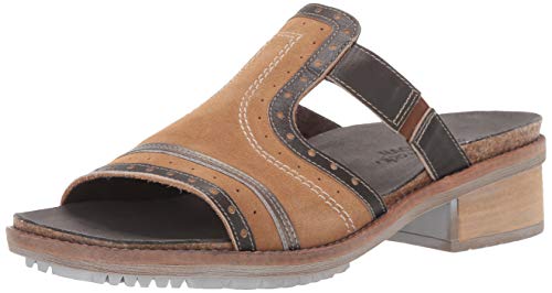 Naot Nifty Riveted Slide Sandal (17613) Womens Shoes Oily Midnight/Vintage Ash/Polar Sea