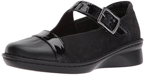 Naot Rhythm Mary Jane Womens Shoes Black Velvet/Black Raven/Black Luster
