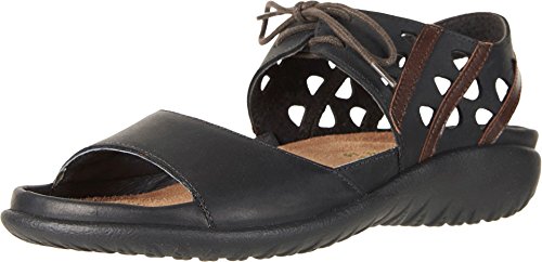 Naot Mangere Cutout Sandal (11162) Womens Shoes Oily Coal Nubuck/Pecan Brown