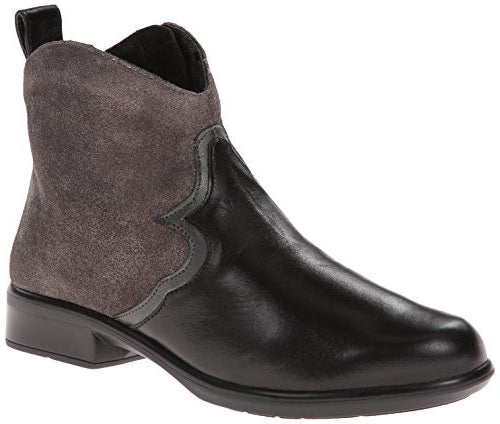 Naot Sirocco Boot (26027) Womens Shoes Black Madras/Gray Shimmer/Metal Rd