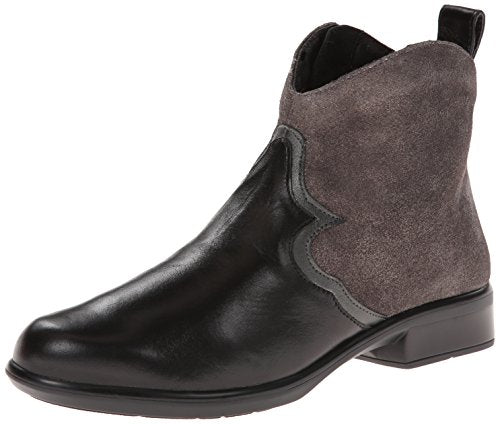 Naot Sirocco Boot (26027) Womens Shoes Black Madras/Gray Shimmer/Metal Rd