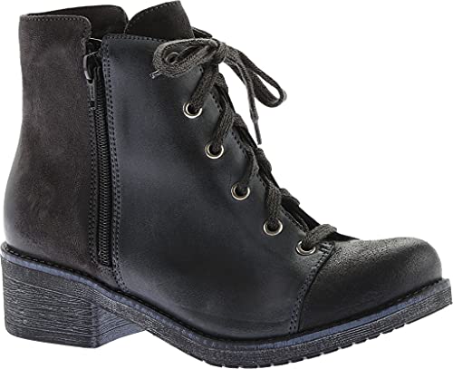 Naot Groovy Bootie (17607) Womens Shoes Oily Midnight/Vintage Ash Leather