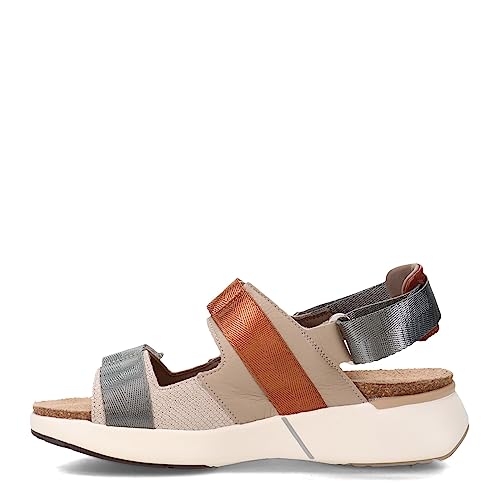 Naot Odyssey Sandal Womens Shoes Beige Lizard/Soft Beige/Chestnut/Silver
