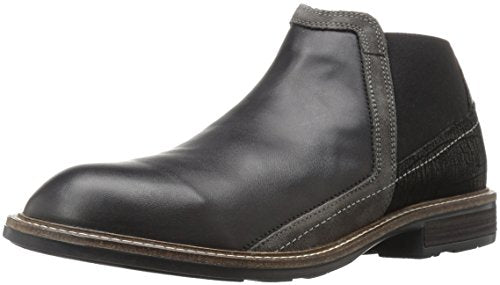 Naot Business Low Boot (80026) Mens Shoes Black Raven/Black Crackle/Gray Suede