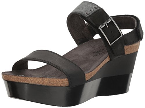 Naot Alpha Wedge Sandal Womens Shoes Oily Coal/Grey/Black