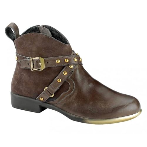 Naot Taku Bootie (26039) Womens Shoes Vintage Fog/Coffee Bean Nubuck