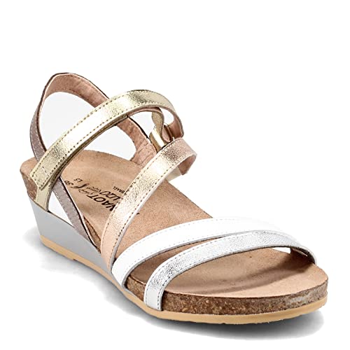Naot Hero Wedge Sandal (5047) Womens Shoes Silver/Pearl/Rose/Radiant/Gold