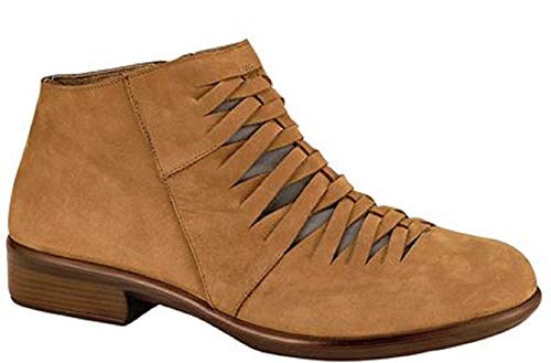 Naot Leveche Woven Bootie (26048) Womens Shoes Amber Nubuck/Shiitake Nubuck