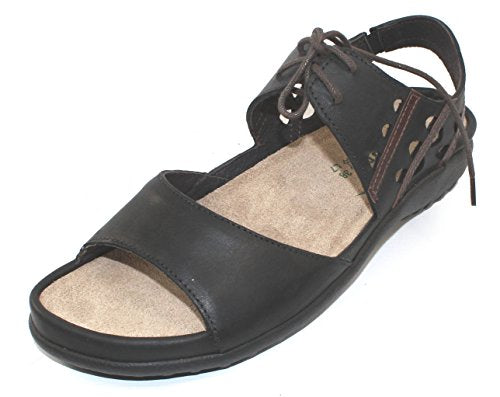 Naot Mangere Cutout Sandal (11162) Womens Shoes Oily Coal Nubuck/Pecan Brown