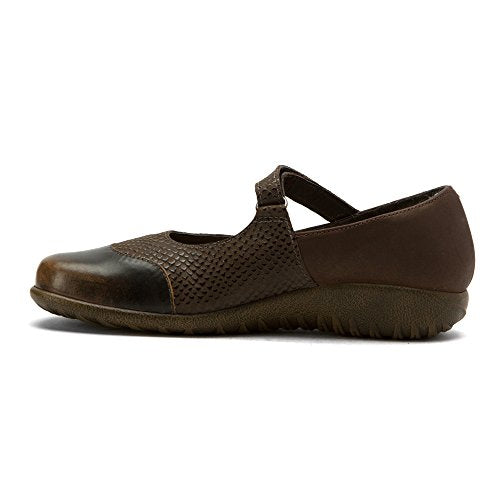 Naot Luga Mary Jane (11142) Womens Shoes Brown Croc/Brown Shimmer/Volcanic Brown