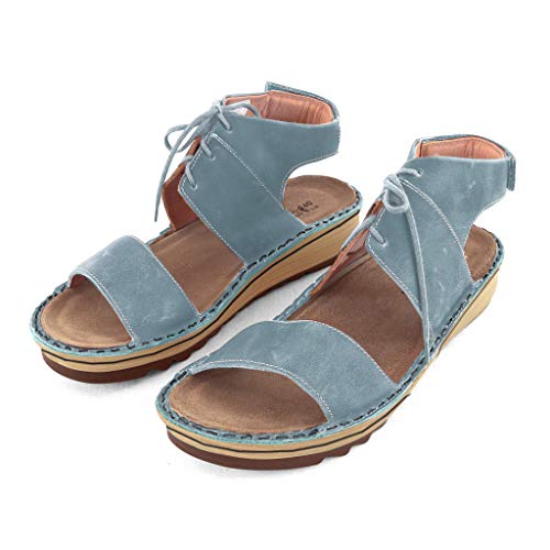 Naot Alpicola Low Wedge Sandal Womens Shoes Sea Green