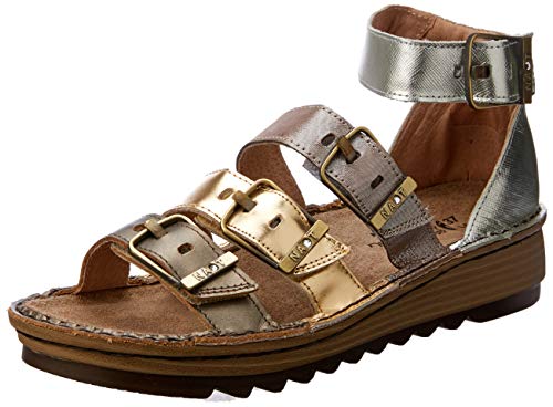 Naot Begonia Sandal Womens Shoes Pewter/Gold/Silver