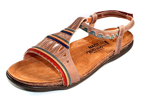 Naot Odelia Sandal (7409) Womens Shoes Sea Green Lthr/Khaki Beige Lthr