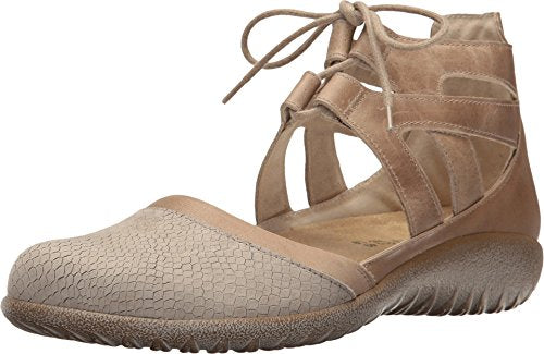Naot Kata Perforated Flat (11152) Womens Shoes Beige Iguana/Khaki/Arizona Tan
