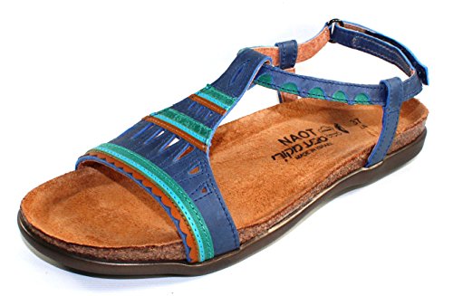 Naot Odelia Sandal (7409) Womens Shoes Oily Blue Nubuck/Oily Emerald Nubuck