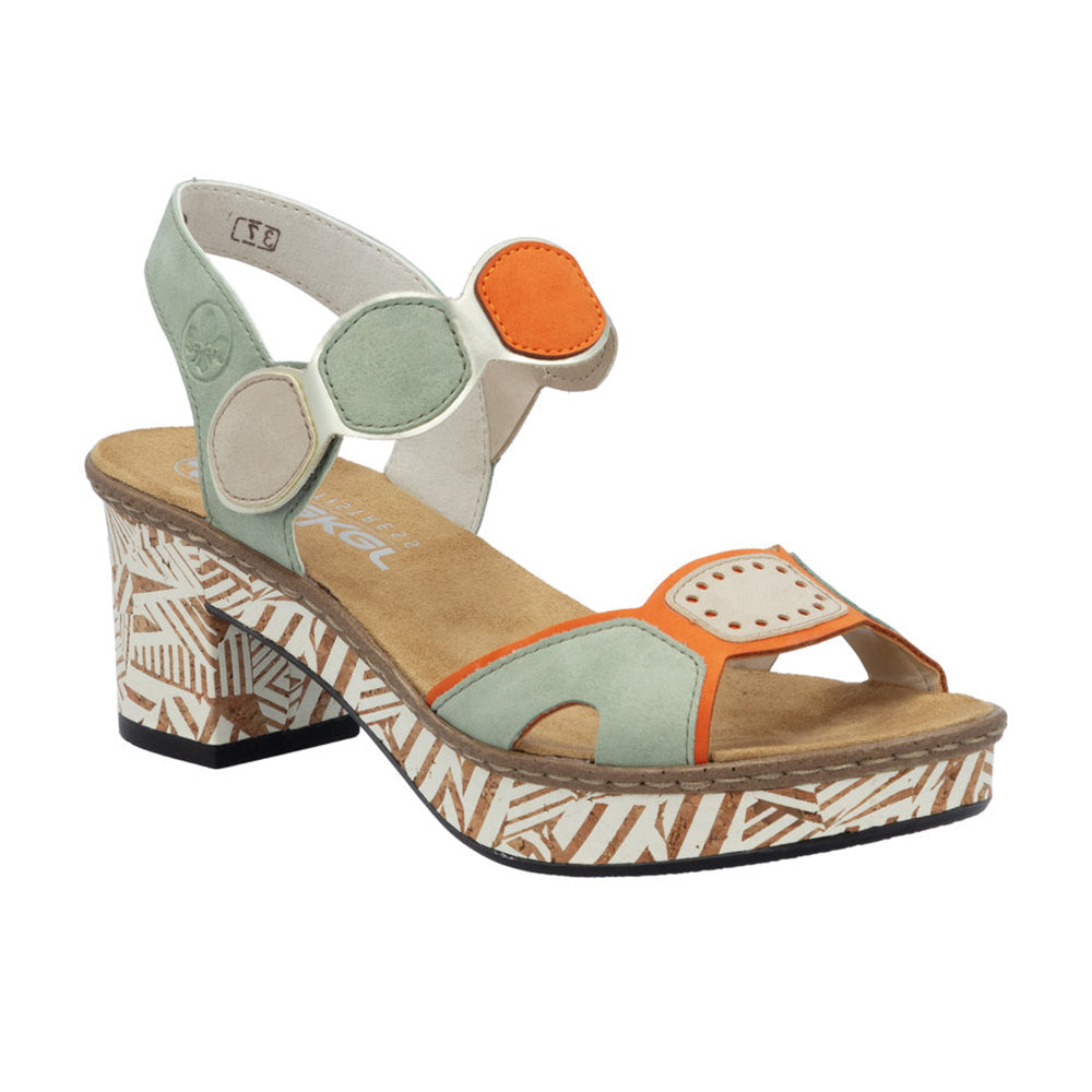 Rieker 63876 Womens Shoes Orange