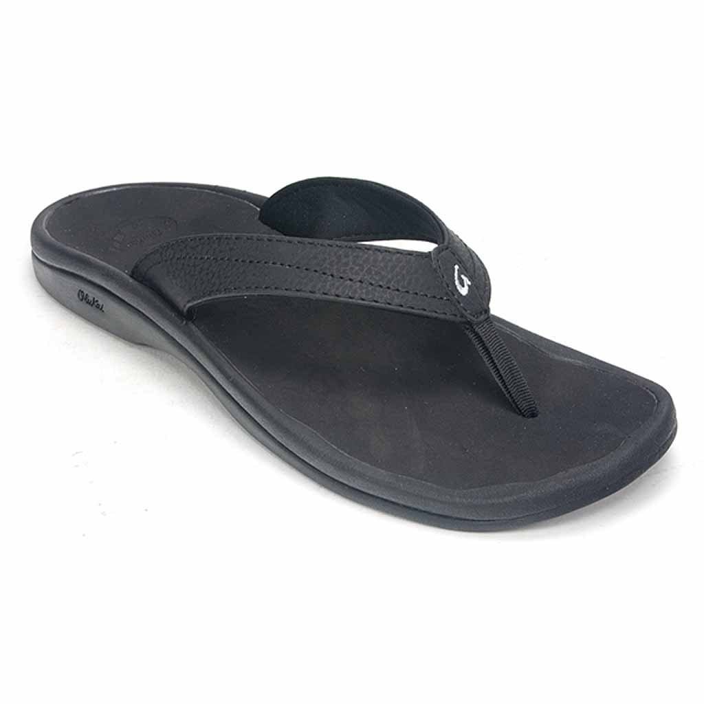 Olukai Ohana Flip Flop Womens Shoes Black
