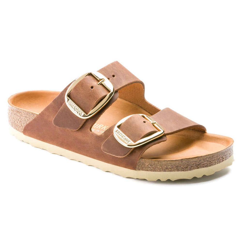 Birkenstock Arizona Big Buckle Sandal Regular Womens Shoes Cognac