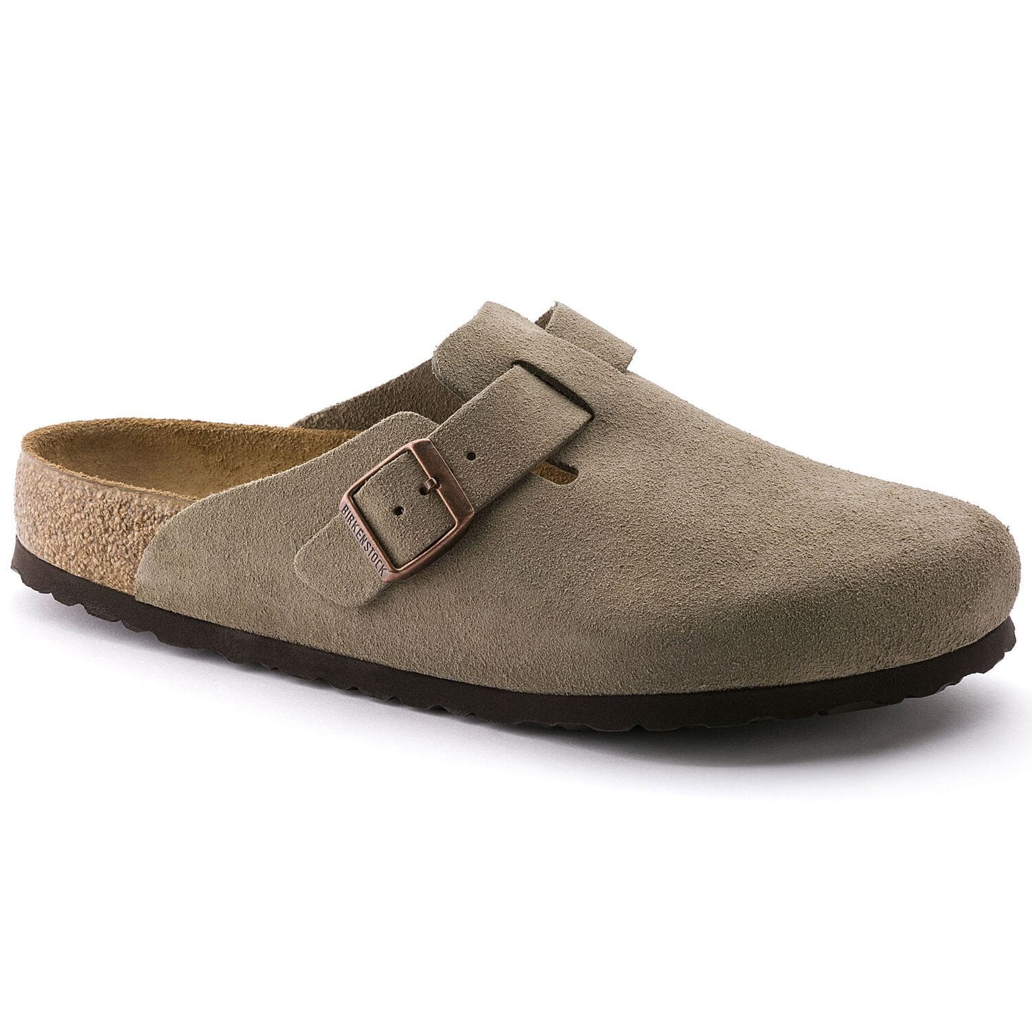 Birkenstock Boston Soft Footbed Unisex Womens Shoes Taupe