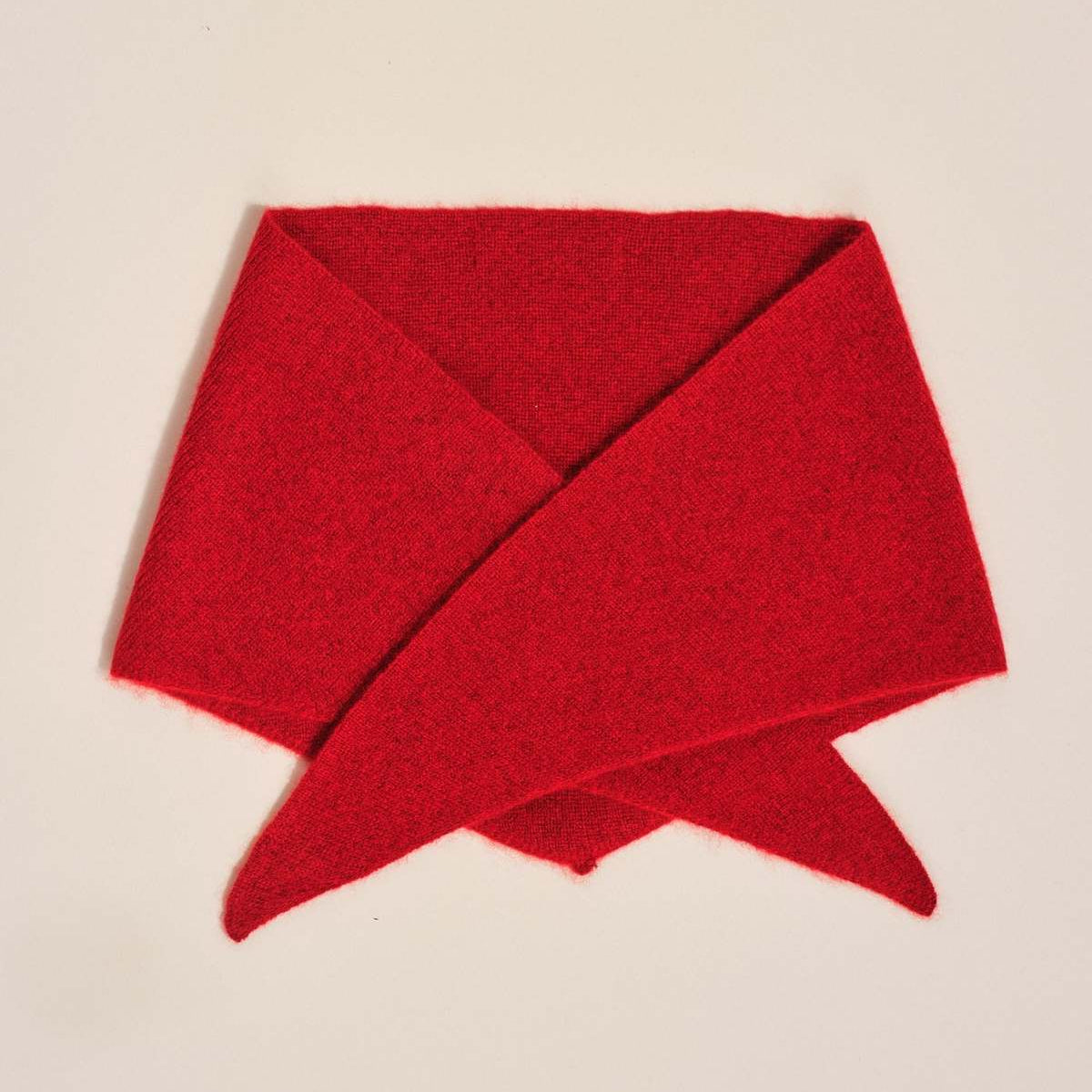 Hansel from Basel Cashmere Triangle Scarf Red