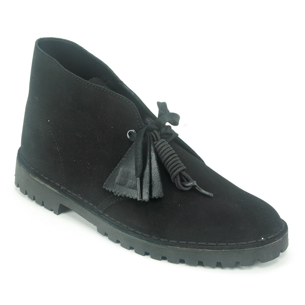 Clarks Desert Rock Mens Shoes Black Suede