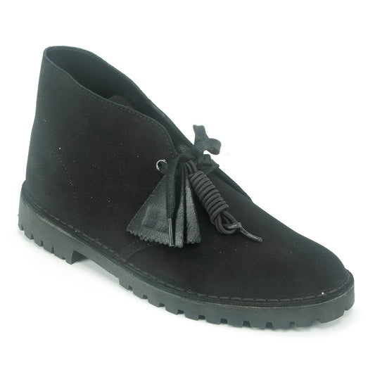 Clarks Desert Rock Mens Shoes Black Suede