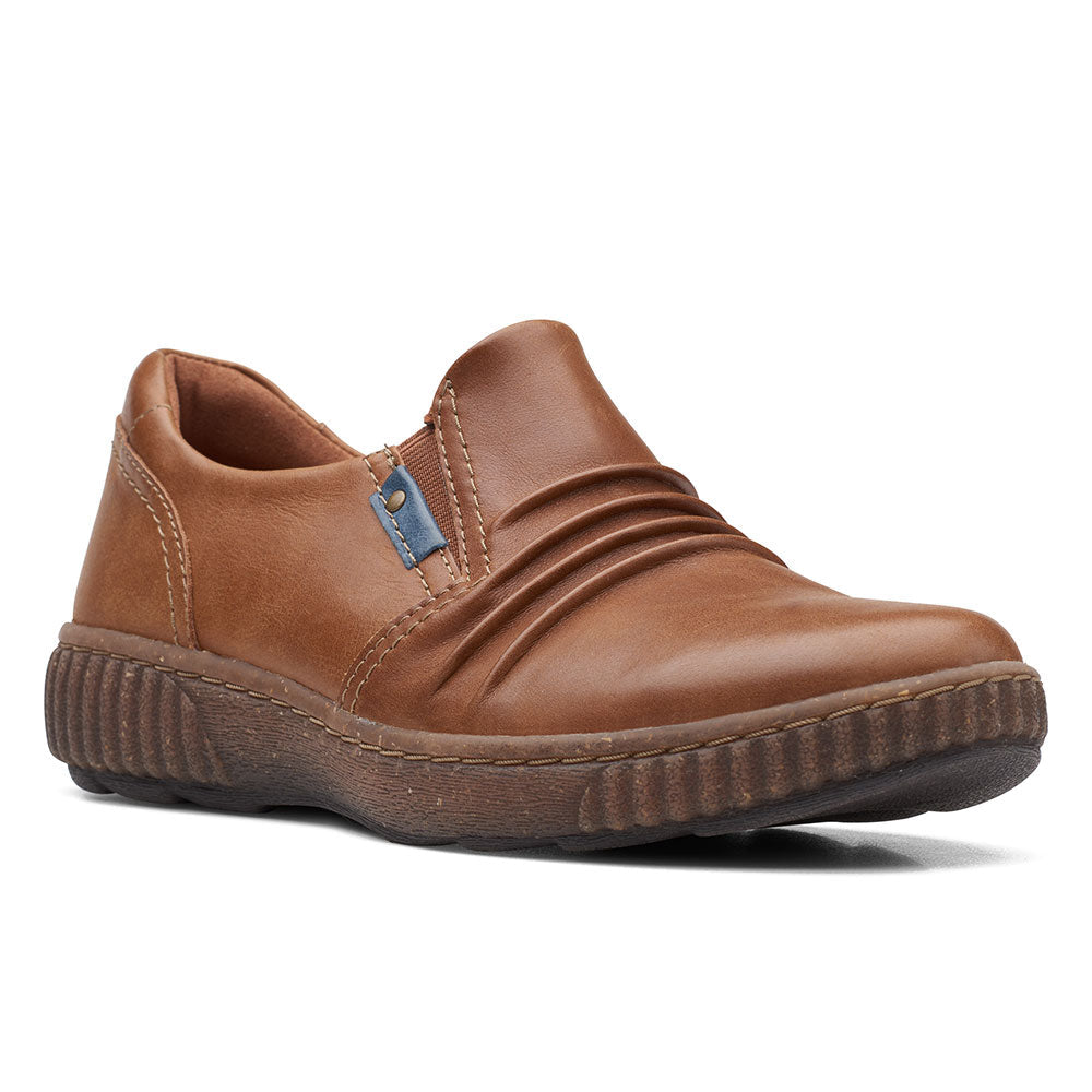 Clarks Magnolia Faye Loafer Womens Shoes Dark Tan