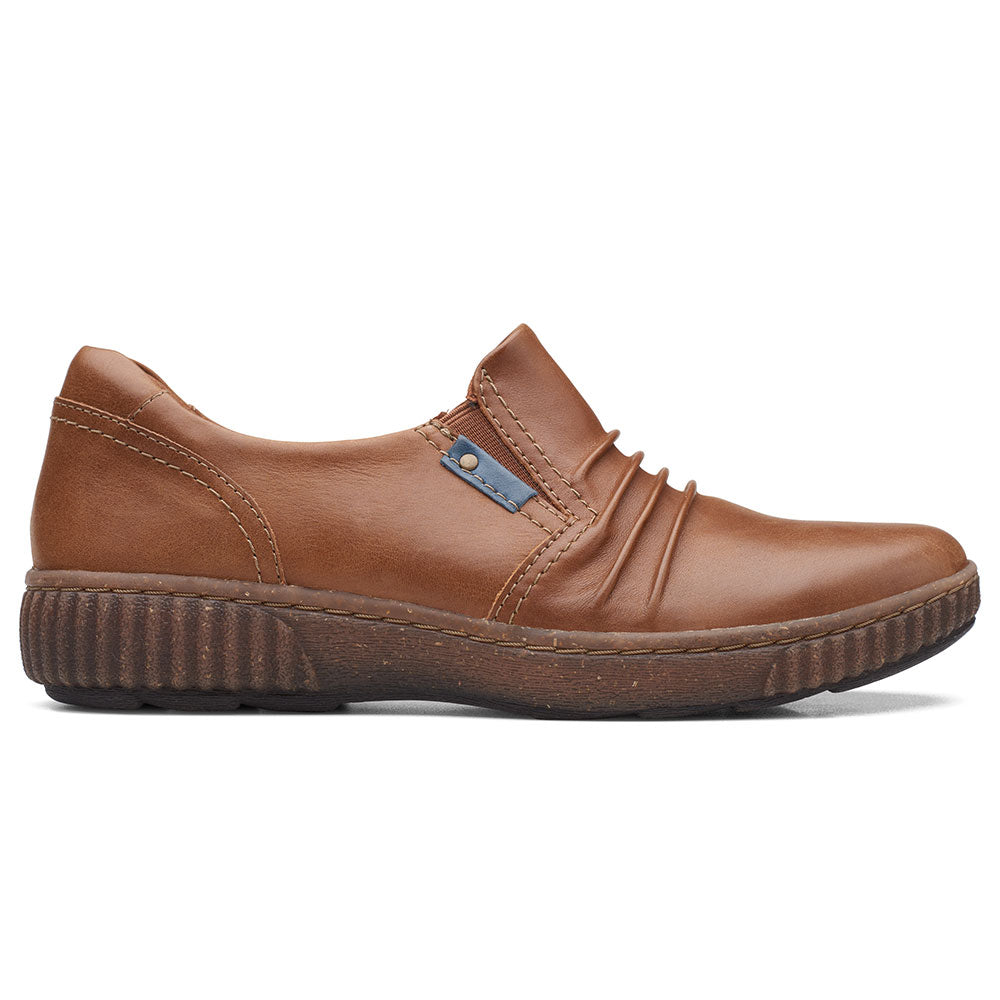Clarks Magnolia Faye Loafer Womens Shoes Dark Tan