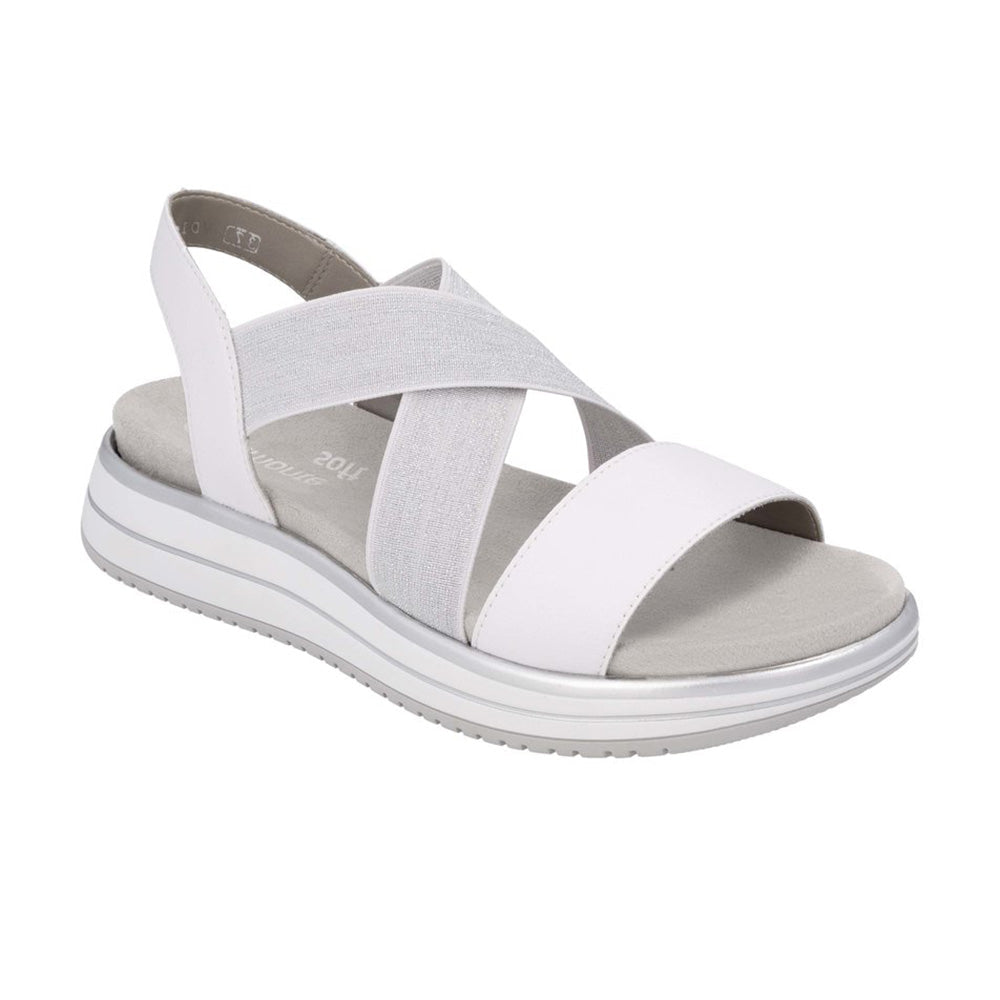 Rieker D1J50 Womens Shoes Weiss