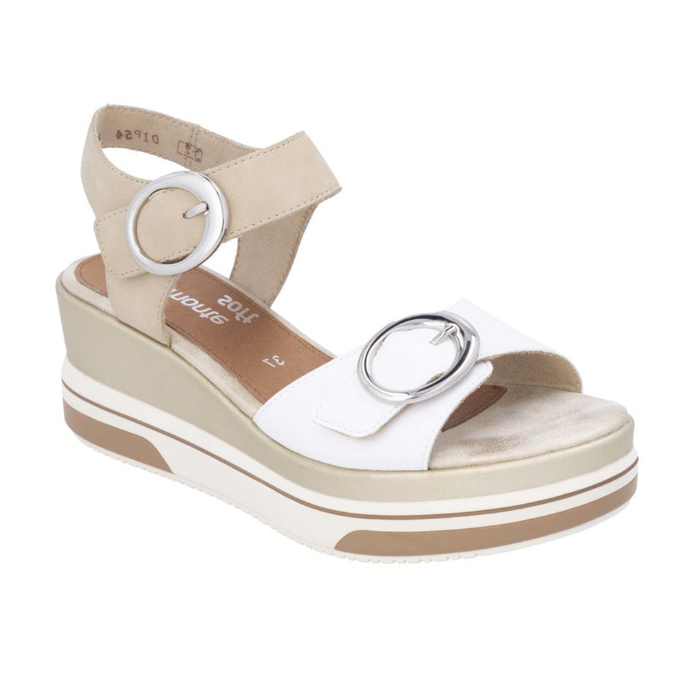 Rieker D1P54 Womens Shoes Weiss