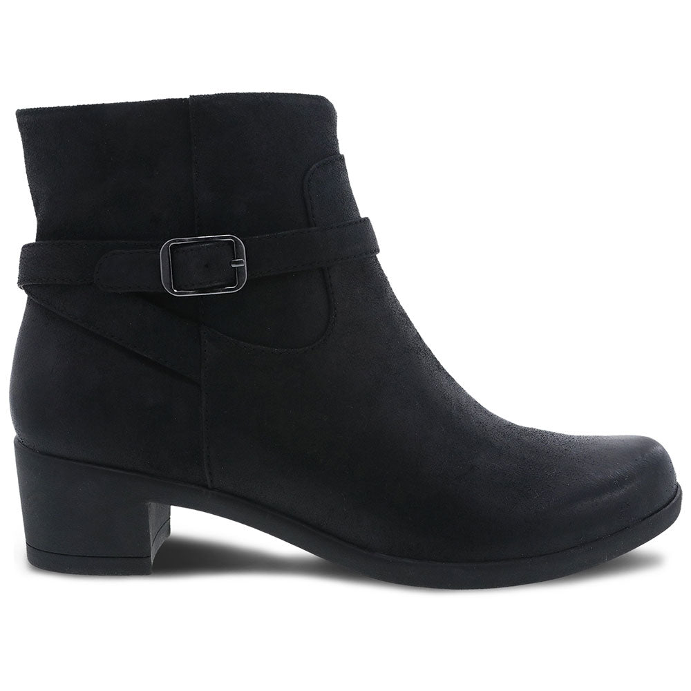 Dansko Cagney Boot Womens Shoes Black Burnished Suede